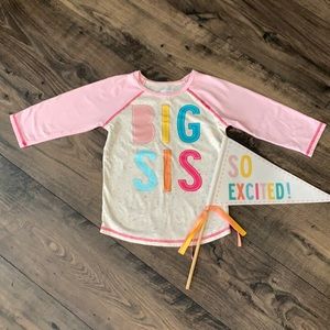 Mud Pie Big Sis Shirt and Pennant